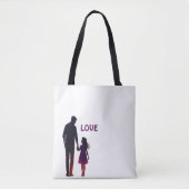 EINFACHE GESCHENK LIEBE VATER TOCHTER TASCHE (Vorderseite)