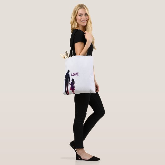 EINFACHE GESCHENK LIEBE VATER TOCHTER TASCHE (Am Model)