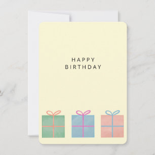 Einfache Geschenkboxen Geburtskarte Feiertagskarte