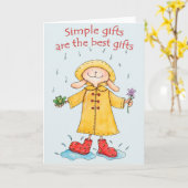 Einfache Geschenke - Grußkarte Karte (Gelbe Blume)