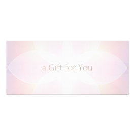 Einfache Geschenkgutschrift für elegante, weich ro Werbekarte