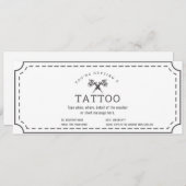 Einfache Geschenkkarte für benutzerdefinierte Tatt Einladung (Vorne/Hinten)