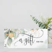 Einfache Geschenkkarte für moderne Grünpflanzen (Stehend Vorderseite)