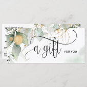 Einfache Geschenkkarte für moderne Grünpflanzen (Vorne/Hinten)