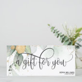 Einfache Geschenkkarte für moderne Grünpflanzen (Stehend Vorderseite)