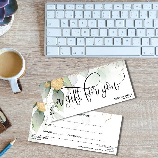 Einfache Geschenkkarte für moderne Grünpflanzen