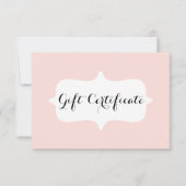 Einfache Geschenkkarte mit rosa Pastellfarben (Vorderseite)