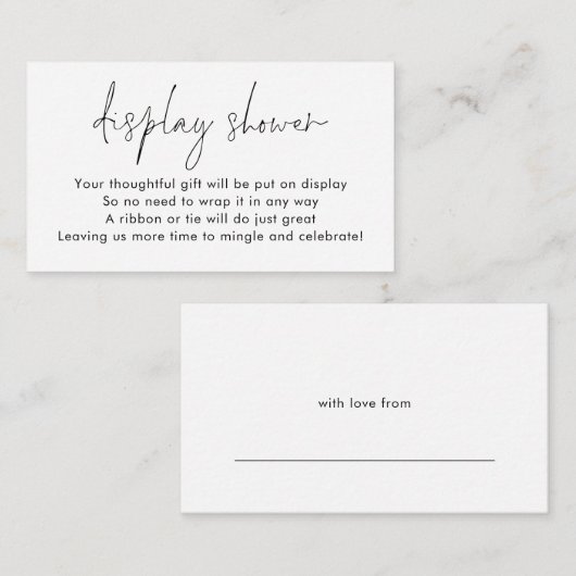 Einfache Geschenkstempel auf der Rückseite Brautpa Begleitkarte (Vorne/Hinten)