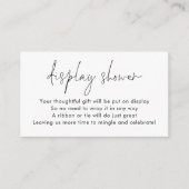 Einfache Geschenkstempel auf der Rückseite Brautpa Begleitkarte (Vorderseite)