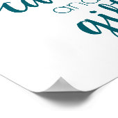 Einfache Geschenktabelle | Aquamarines Aqua-Party Poster (Ecke)