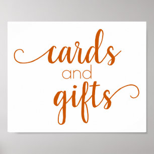 Einfache Geschenktabelle   Fall Orange Jegliches P Poster