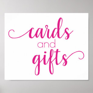 Einfache Geschenktabelle Jedes Party in Pink Poster