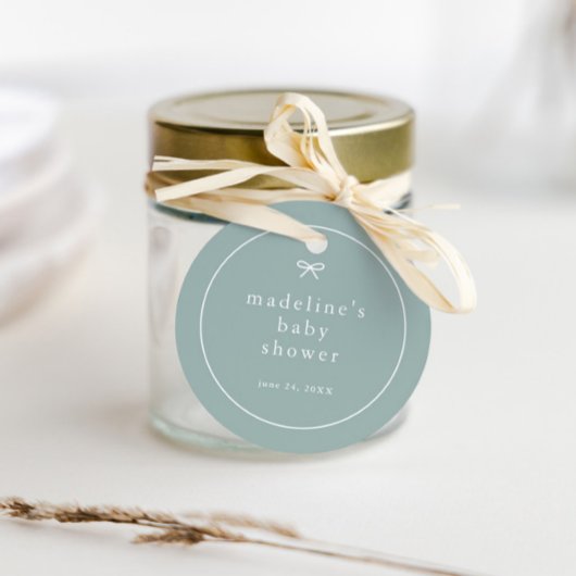 Einfache geschlechtsneutrale Babydusche Geschenkanhänger