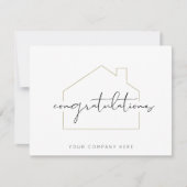 Einfache, geschmackvoll eingerichtete neue Glückwü Karte (Vorderseite)