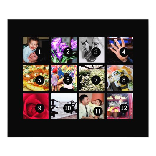 Einfache Gestaltung Ihres eigenen Fotos Art mit 12 Fotodruck (Vorne)