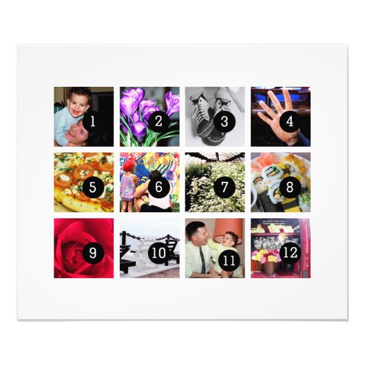 Einfache Gestaltung Ihres eigenen Fotos Art mit 12 Fotodruck (Vorne)