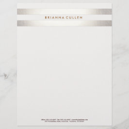 Einfache gestreifte IMITATE Silver Elegant 2 Briefkopf