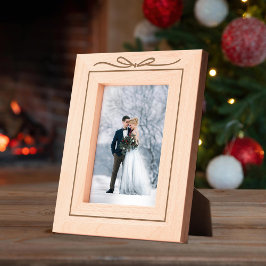 Einfache getippte Ribbon Urlaub Geätzte Rahmen