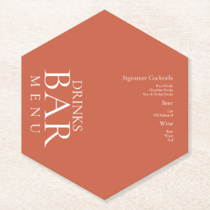 Einfache Getränke Cocktail Wein Hochzeit Terrakott Untersetzer