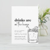 Einfache Getränke sind auf der Party Einladung des (Stehend Vorderseite)