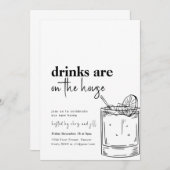 Einfache Getränke sind auf der Party Einladung des (Vorne/Hinten)
