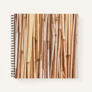 Einfache, getrocknete Bambus-Artwork   Notebook Notizblock