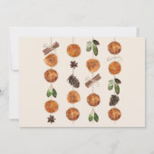 Einfache getrocknete Orangenscheiben und Zimt Baby Dankeskarte (Rückseite)