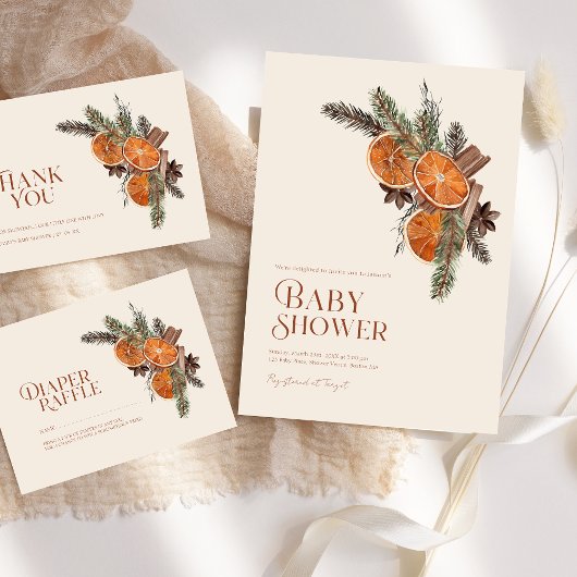 Einfache getrocknete Orangenscheiben und Zimt Baby Pappbecher