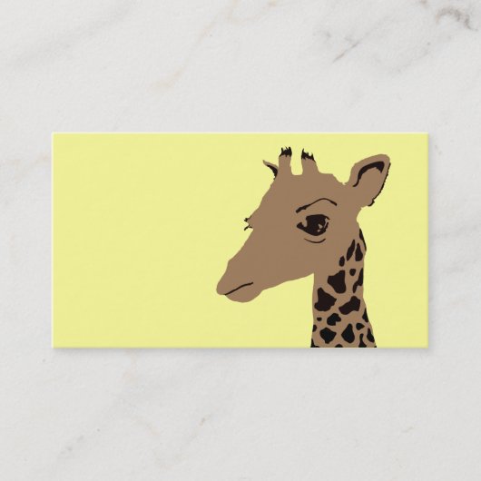 einfache Giraffe Visitenkarte (Vorderseite)