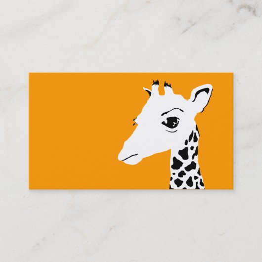 einfache Giraffe Visitenkarte (Vorderseite)