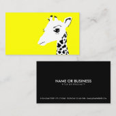 einfache Giraffe Visitenkarte (Vorne/Hinten)