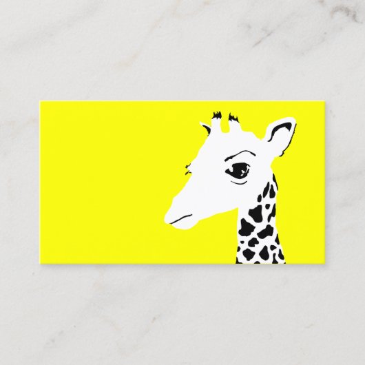 einfache Giraffe Visitenkarte (Vorderseite)