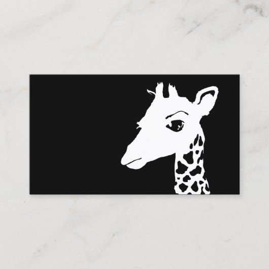 einfache Giraffe Visitenkarte (Vorderseite)
