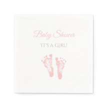 Einfache Girl Baby Dusche Wertvoll Pink Footprints