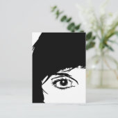 Einfache Girls Gesicht in Silhouette Postkarte (Stehend Vorderseite)