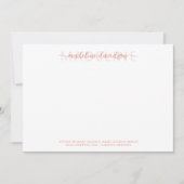 Einfache Girly Blushing Peach Name Stationery Mitteilungskarte (Vorderseite)