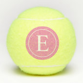 Einfache Girly-Pink-Monogramm-Initialbuchstaben Tennisbälle (Vorderseite)