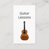 Einfache Gitarrenunterricht QR-Code-Musiklehrer Visitenkarte (Vorderseite)