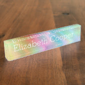 Einfache, glänzende Pastellfarben mit weißen Buchs Namensplakette (Seite)