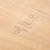 Einfache Glitzer-Bugband Hochzeit Acryleinladungen (Ablage )