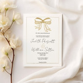 Einfache Glitzer-Bugband Hochzeit Einladung