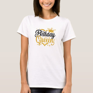 Einfache Glitzer-Geburtstagskönigin T-Shirt