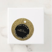 Einfache Glitzer-Goldhochzeit Geschenkanhänger (Beispiel)