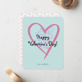 Einfache Glitzer-Klasse Valentinstag Mitteilungskarte (Vorderseite/Rückseite Beispiel)