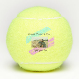 Einfache Glitzer rosa blaue Mütter Tag hinzufüge Tennisbälle