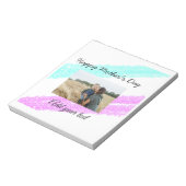 Einfache Glitzer rosa blaue Mütter Tag hinzufügen Notizblock (Rotiert)