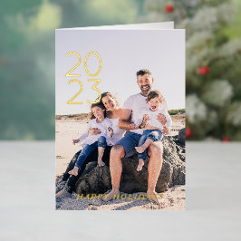 Einfache glückliche Ferien Neujahr 8 Foto geklappt