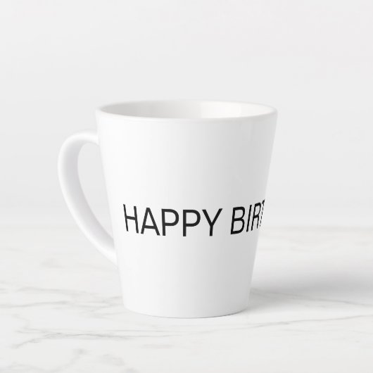 EINFACHE GLÜCKLICHE GEBURTSTAGE TASSE (Linke Ecke)