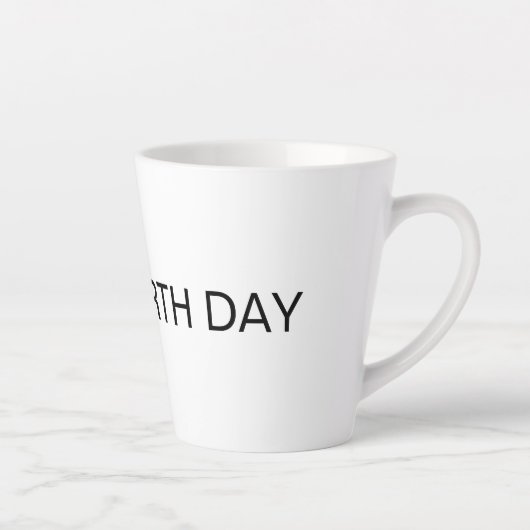 EINFACHE GLÜCKLICHE GEBURTSTAGE TASSE (Rechts)