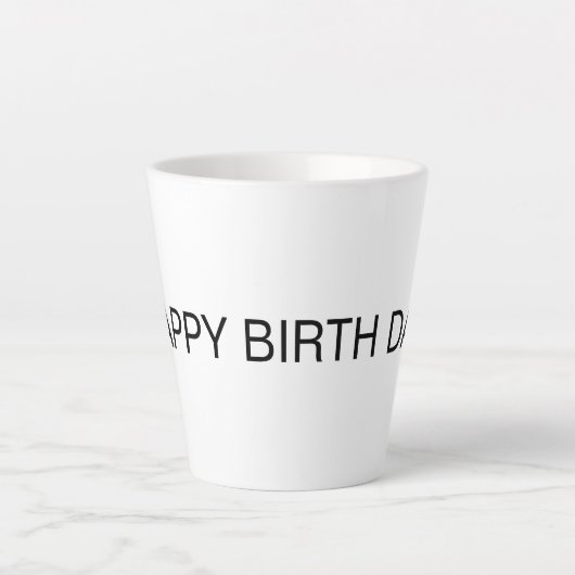 EINFACHE GLÜCKLICHE GEBURTSTAGE TASSE (Vorderseite)